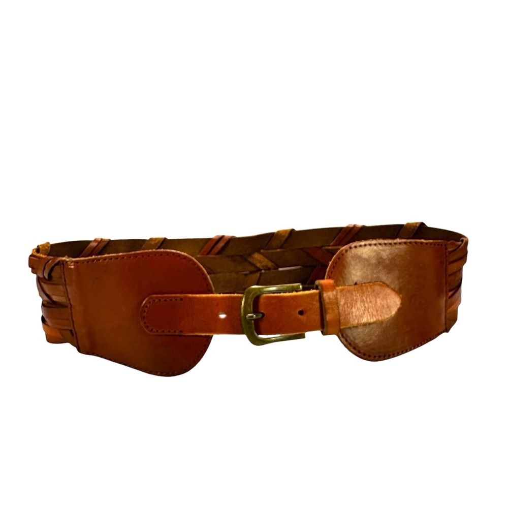 Elegant Brown Leather Belt